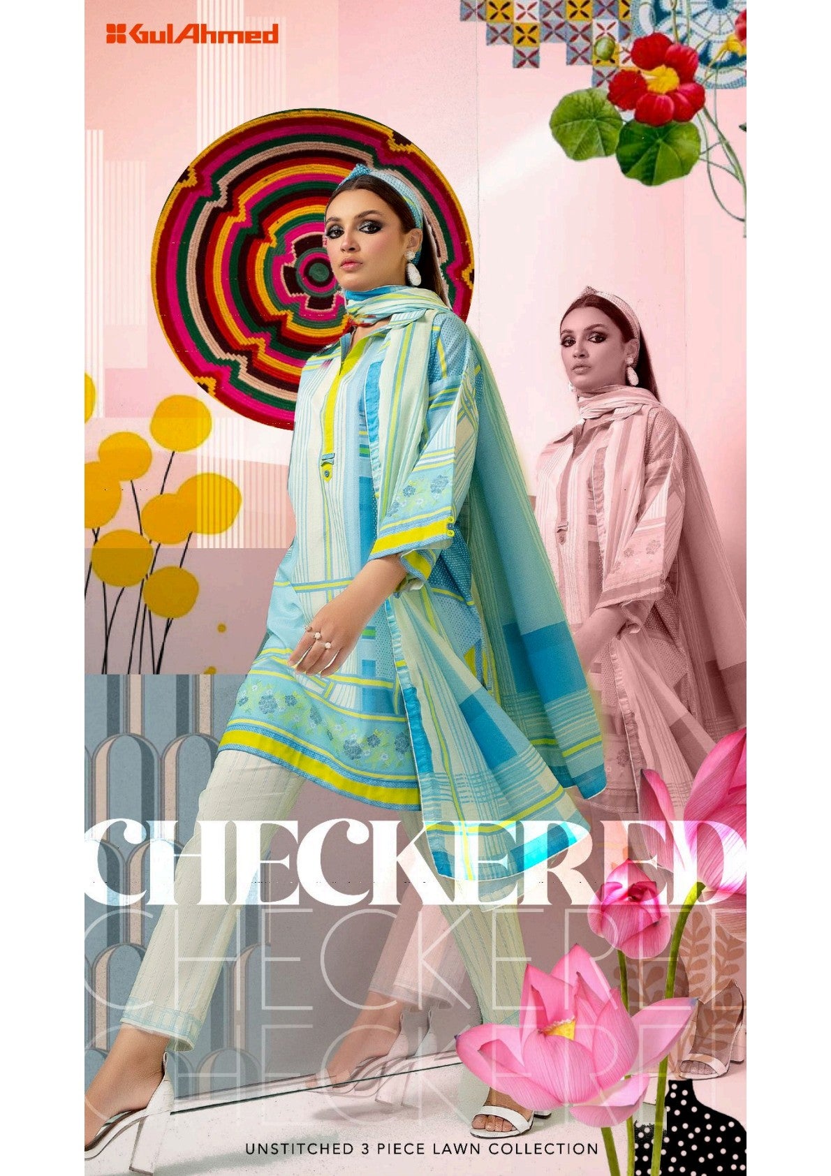 GulAhmed Original Lawn Unstitched 3Pcs