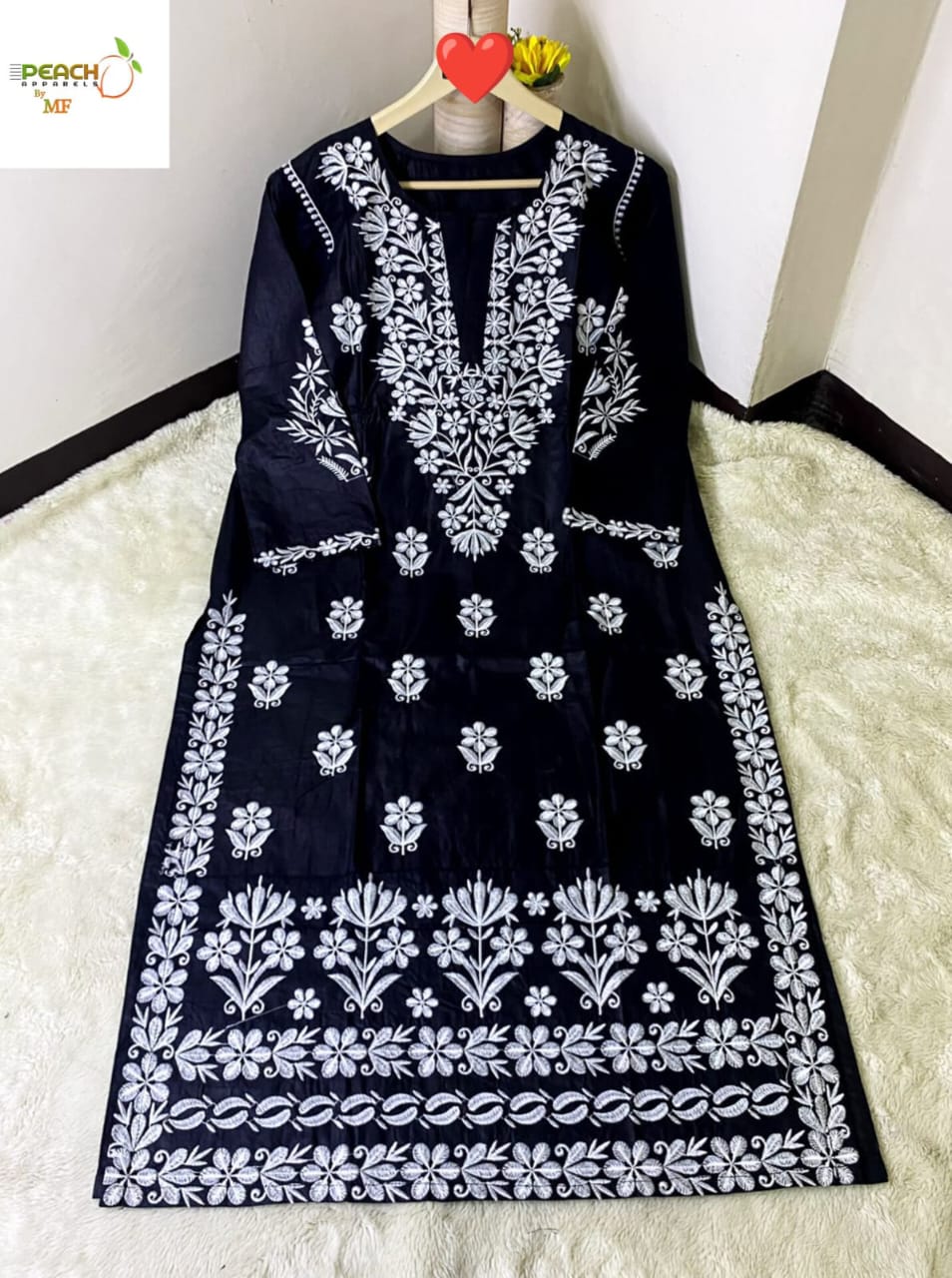 Restock in new rates
*NOW AVAILABLE IN BLACK Medium*
New article is launched
Brand
*INDIAN SOFT COTTON EMBROIDERED KURTIS NOW AVAILABLE IN STANDARD SIZES*
*MEDIUM MEASUREMENTS*
Chest 21/ 21.5
Length 48
Sleeves 20
Shoulder 15
STUFF Soft Cotton
CO