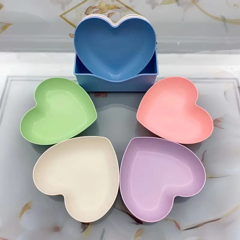 8 Pcs Heart Shape Plates Set