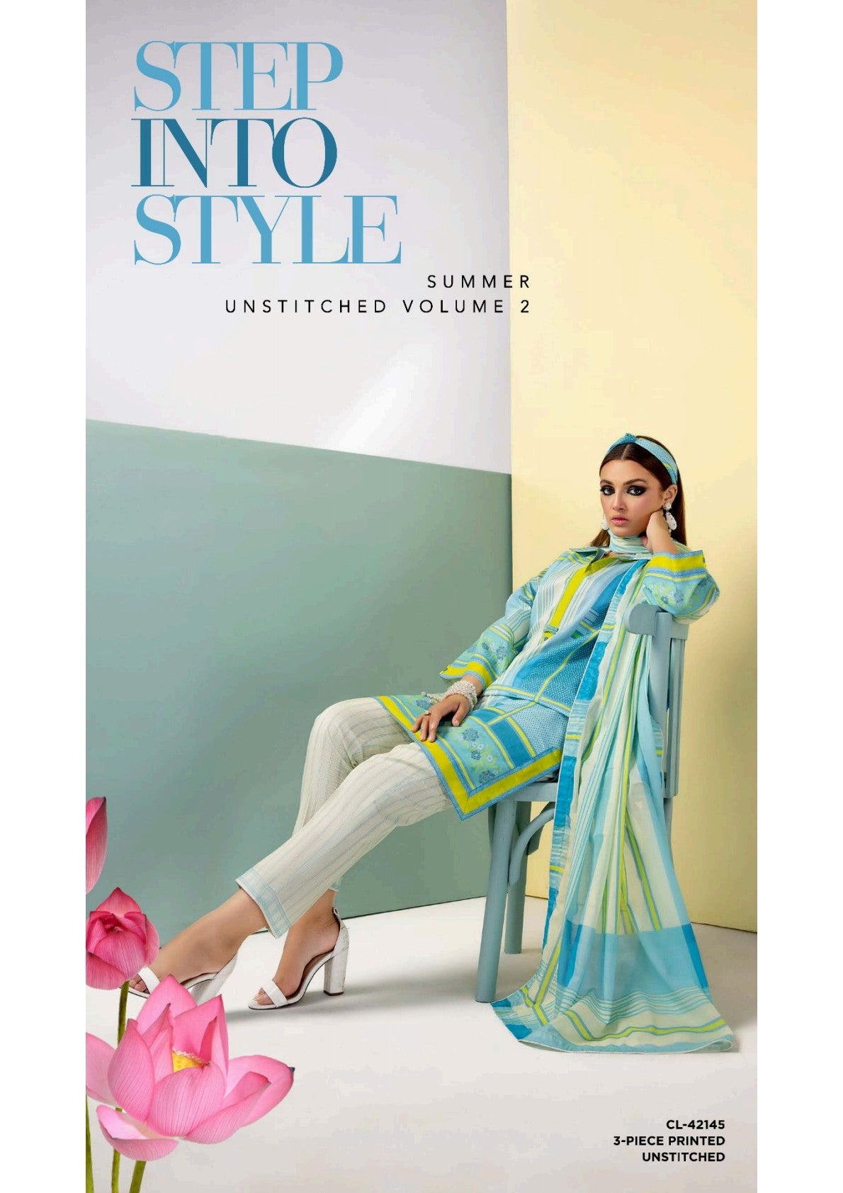 GulAhmed Original Lawn Unstitched 3Pcs
