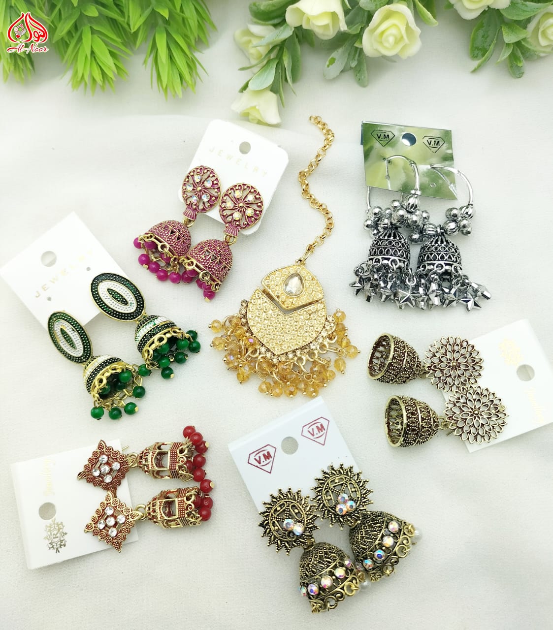 6Pcs Jhumki Earrings + 1 MangTika Deal