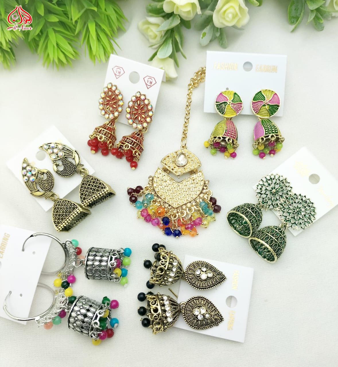 6Pcs Jhumki Earrings + 1 MangTika Deal