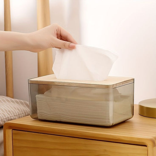 Acrylic Wood Tissue Box