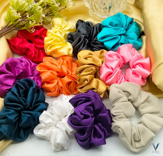 12pcs Pack Fancy China Silk Scrunchie 🌺