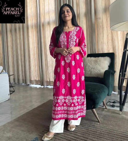 Restock in new rates 
*NOW AVAILABLE IN BLACK Medium*

New article is launched 
Brand 


*INDIAN SOFT COTTON EMBROIDERED KURTIS NOW AVAILABLE IN STANDARD SIZES*


*MEDIUM MEASUREMENTS*
Chest 21/ 21.5
Length 48
Sleeves 20
Shoulder 15

STUFF Soft Cotton

CO