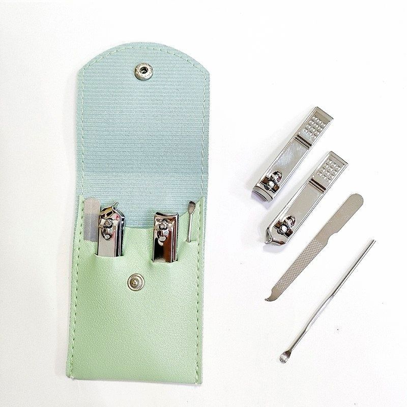4in1 Pocket Manicure Pedicure Kit with Leather Pouch (Mix/Random colour)