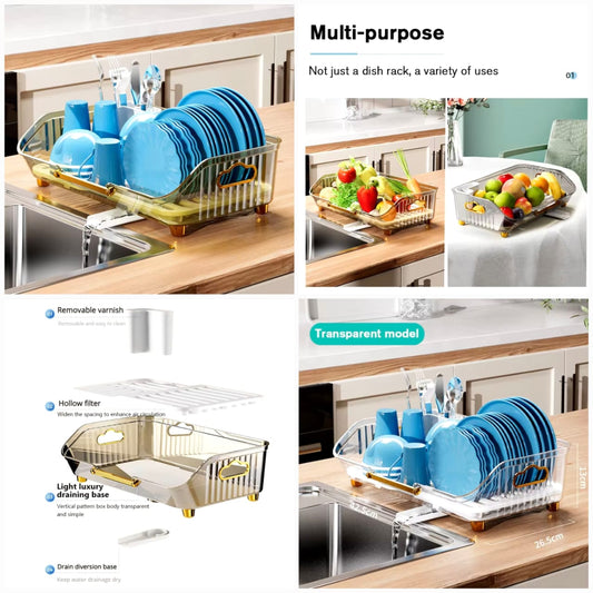 Acrylic Luxury Dish Drain Rack Box Packing