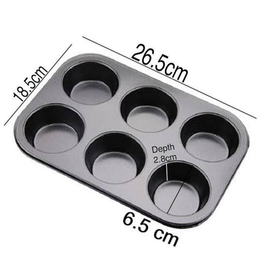 NON STICK CUP CAKE MUFFINS 6-HOLE