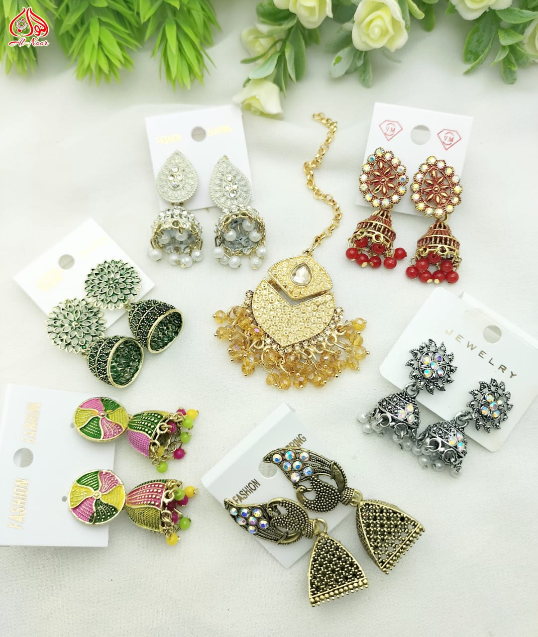 6Pcs Jhumki Earrings + 1 MangTika Deal